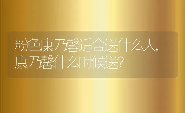 粉色康乃馨适合送什么人,康乃馨什么时候送？ | 养殖学堂
