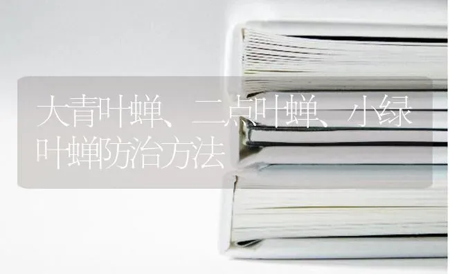 大青叶蝉、二点叶蝉、小绿叶蝉防治方法 | 养殖技术大全