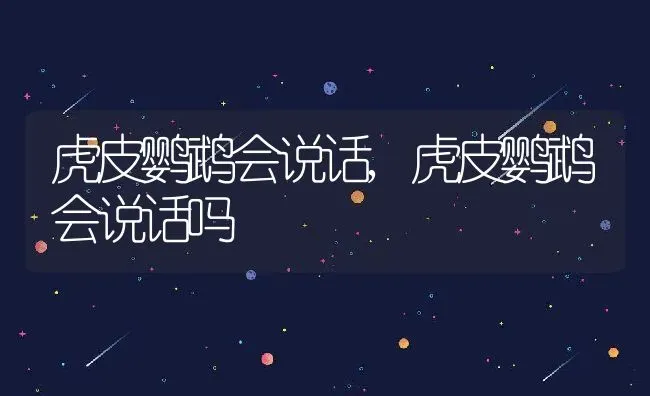 虎皮鹦鹉会说话,虎皮鹦鹉会说话吗 | 养殖科普