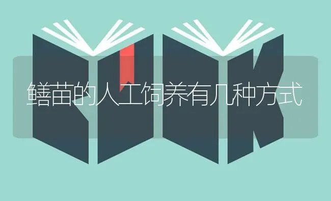 鳝苗的人工饲养有几种方式 | 养殖技术大全