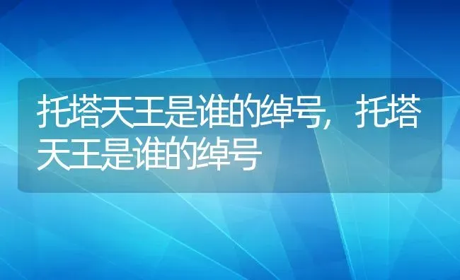 托塔天王是谁的绰号,托塔天王是谁的绰号 | 养殖科普