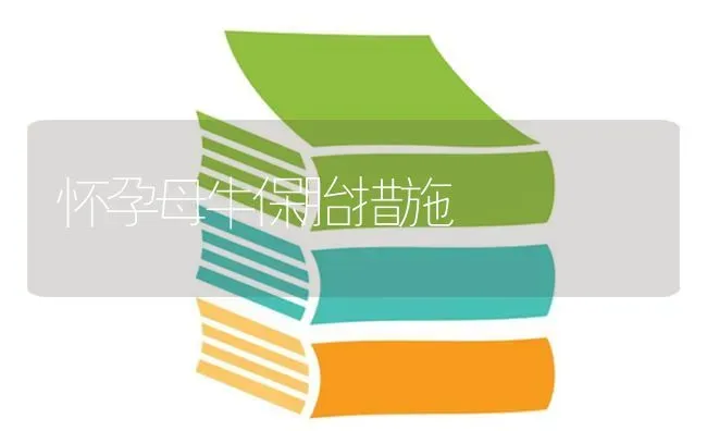 怀孕母牛保胎措施 | 养殖知识