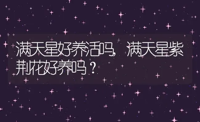 满天星好养活吗,满天星紫荆花好养吗？ | 养殖科普