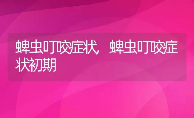 蜱虫叮咬症状,蜱虫叮咬症状初期 | 养殖资料