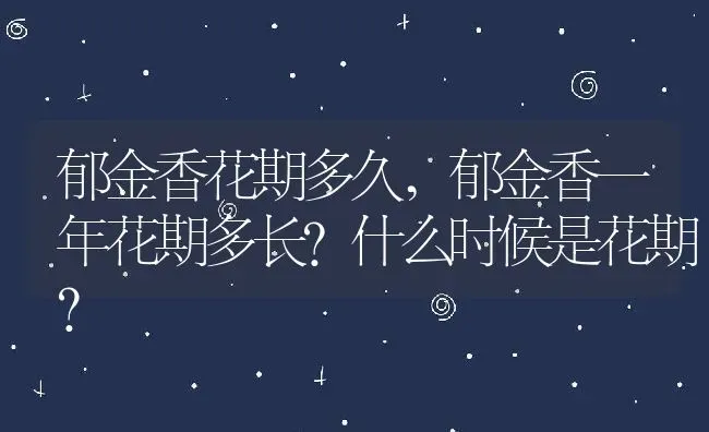 郁金香花期多久,郁金香一年花期多长?什么时候是花期？ | 养殖科普