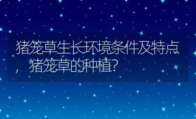 猪笼草生长环境条件及特点,猪笼草的种植？ | 养殖科普