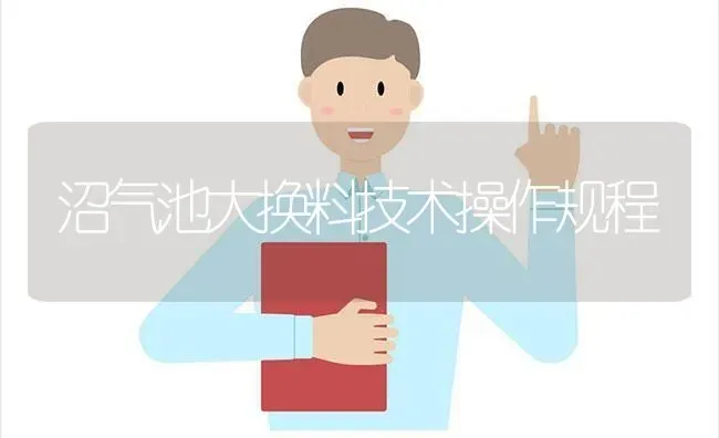 沼气池大换料技术操作规程 | 养殖技术大全