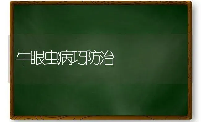 牛眼虫病巧防治 | 养殖技术大全