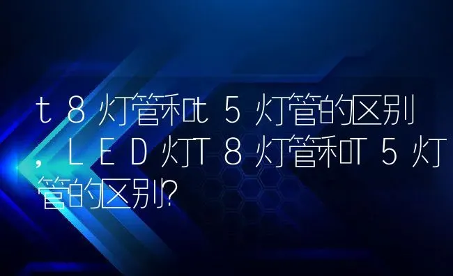 t8灯管和t5灯管的区别,LED灯T8灯管和T5灯管的区别？ | 养殖学堂