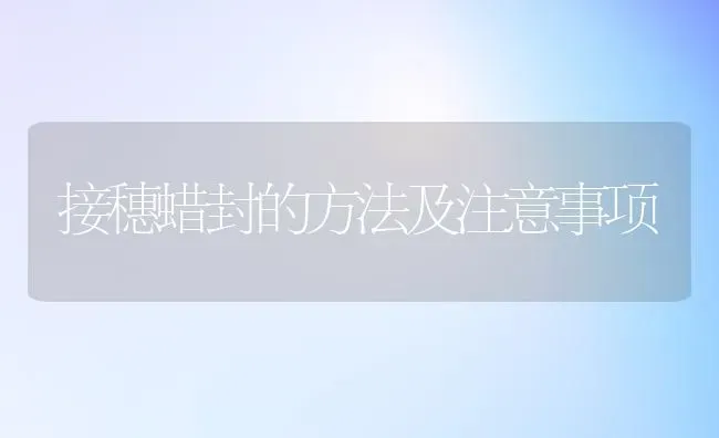 接穗蜡封的方法及注意事项 | 养殖知识