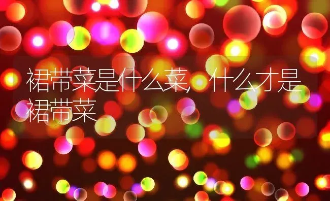 裙带菜是什么菜,什么才是裙带菜 | 养殖学堂