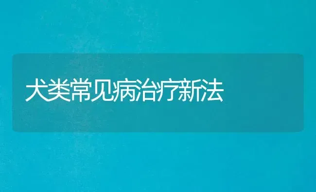 犬类常见病治疗新法 | 养殖技术大全