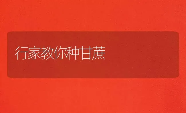 行家教你种甘蔗 | 养殖技术大全