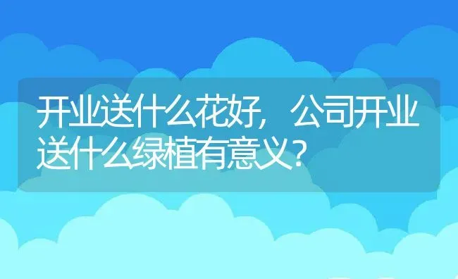 开业送什么花好,公司开业送什么绿植有意义？ | 养殖科普