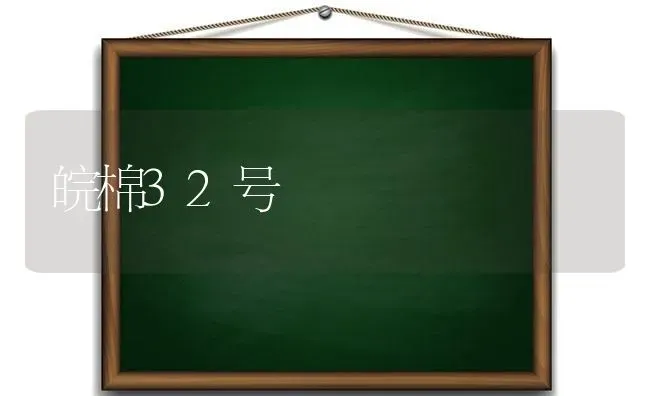 皖棉32号 | 养殖技术大全