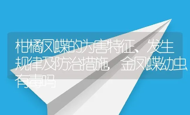 柑橘凤蝶的为害特征、发生规律及防治措施,金凤蝶幼虫有毒吗 | 养殖学堂