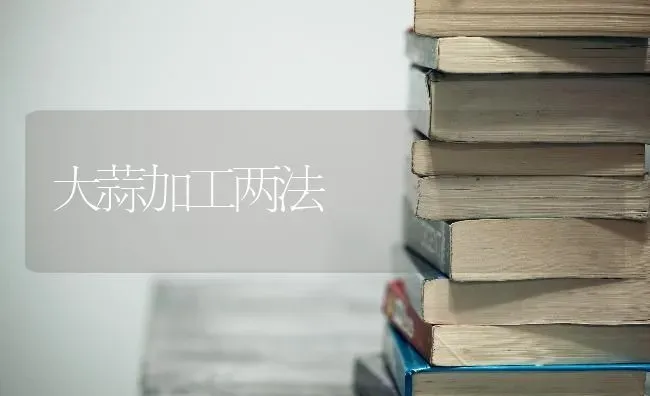 大蒜加工两法 | 养殖技术大全