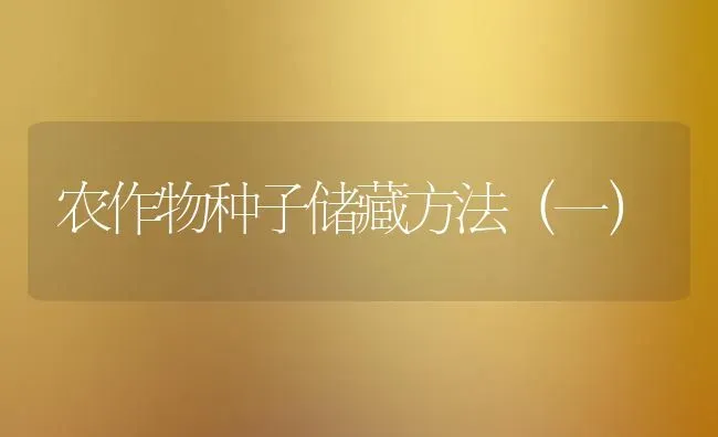 农作物种子储藏方法(一) | 养殖知识