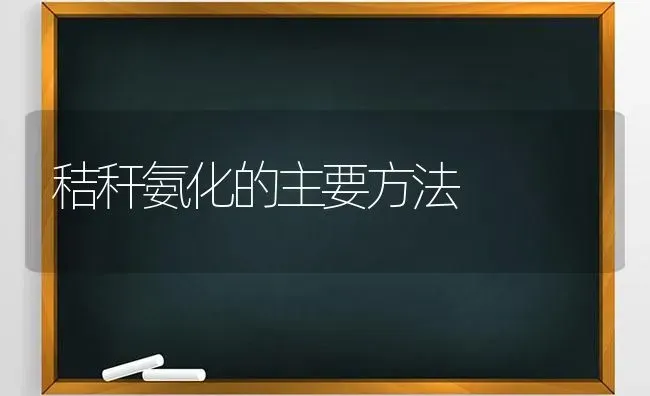 秸秆氨化的主要方法 | 养殖知识