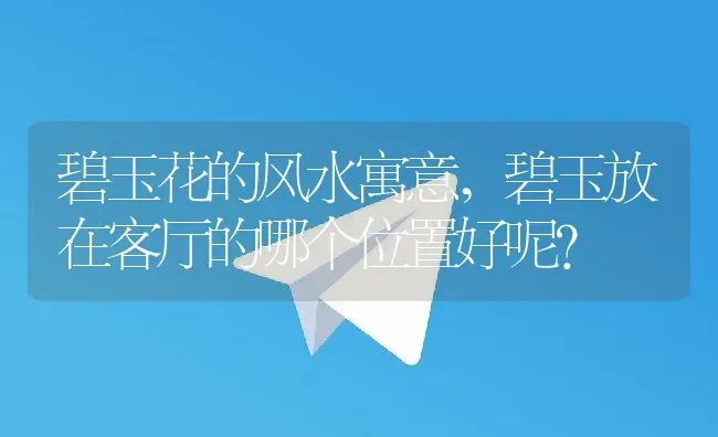 碧玉花的风水寓意,碧玉放在客厅的哪个位置好呢？ | 养殖科普