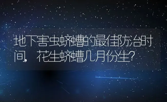 地下害虫蛴螬的最佳防治时间,花生蛴螬几月份生？ | 养殖科普