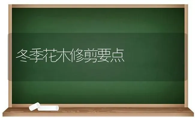 冬季花木修剪要点 | 养殖知识