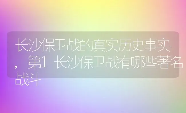 长沙保卫战的真实历史事实,第1长沙保卫战有哪些著名战斗 | 养殖学堂