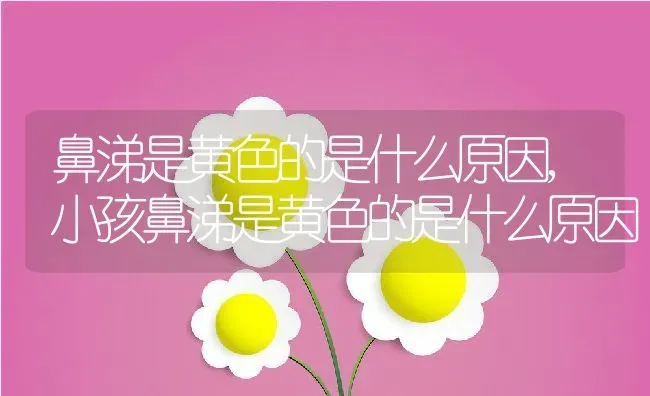 鼻涕是黄色的是什么原因,小孩鼻涕是黄色的是什么原因 | 养殖科普