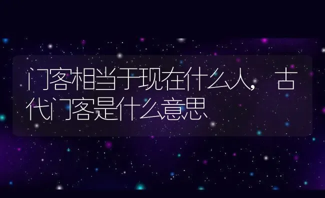 门客相当于现在什么人,古代门客是什么意思 | 养殖学堂