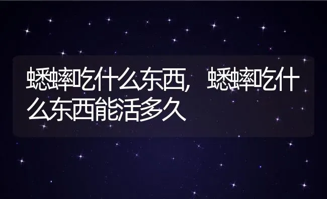 蟋蟀吃什么东西,蟋蟀吃什么东西能活多久 | 养殖资料