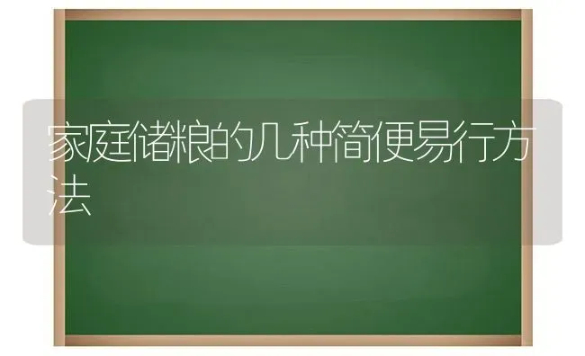 家庭储粮的几种简便易行方法 | 养殖知识