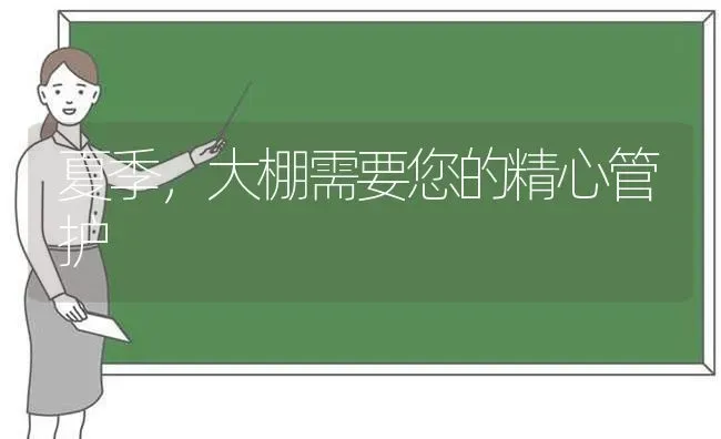 夏季,大棚需要您的精心管护 | 养殖技术大全