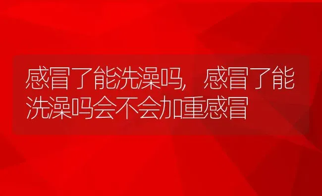 感冒了能洗澡吗,感冒了能洗澡吗会不会加重感冒 | 养殖资料