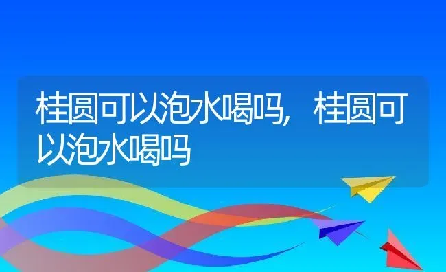 桂圆可以泡水喝吗,桂圆可以泡水喝吗 | 养殖科普