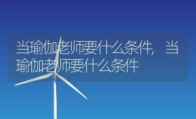 当瑜伽老师要什么条件,当瑜伽老师要什么条件 | 养殖科普