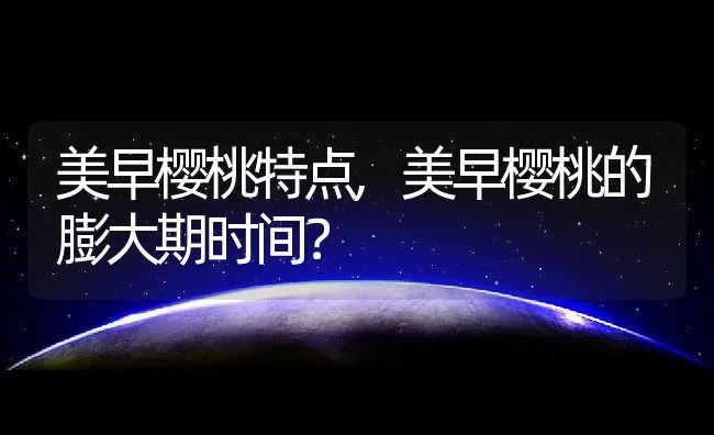 美早樱桃特点,美早樱桃的膨大期时间？ | 养殖科普