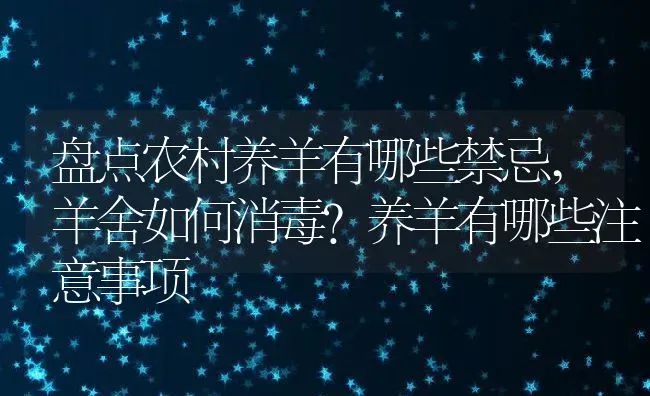 盘点农村养羊有哪些禁忌,羊舍如何消毒？养羊有哪些注意事项 | 养殖学堂