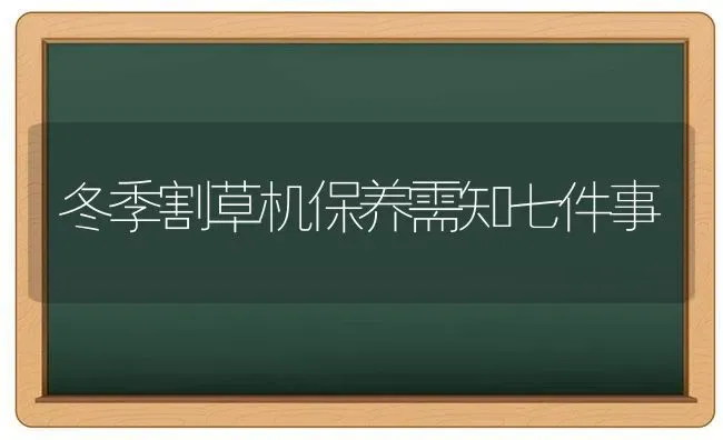 冬季割草机保养需知七件事 | 养殖技术大全