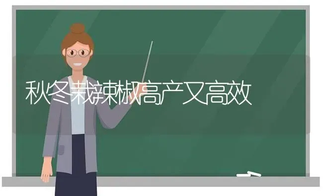 秋冬栽辣椒高产又高效 | 养殖技术大全