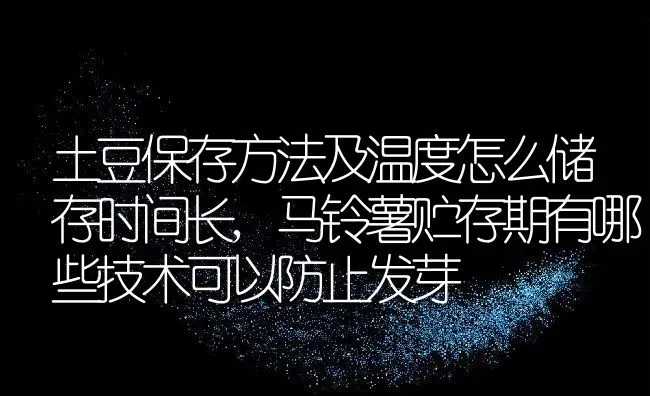 土豆保存方法及温度怎么储存时间长,马铃薯贮存期有哪些技术可以防止发芽 | 养殖学堂