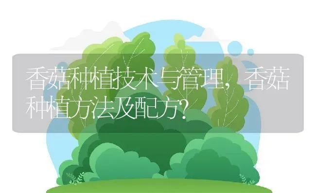 香菇种植技术与管理,香菇种植方法及配方？ | 养殖科普