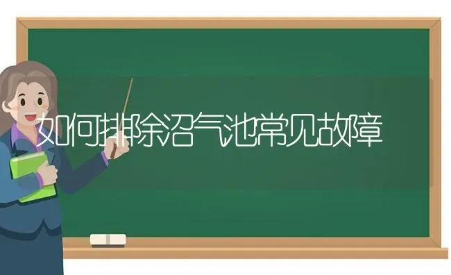 如何排除沼气池常见故障 | 养殖技术大全