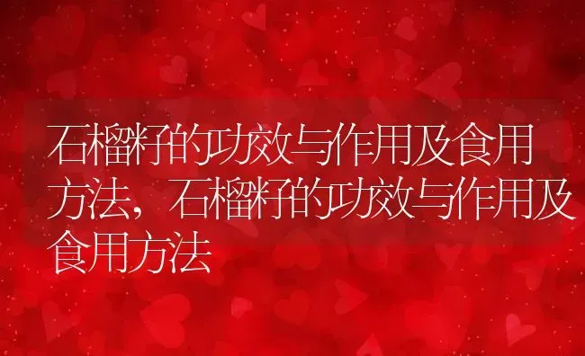 石榴籽的功效与作用及食用方法,石榴籽的功效与作用及食用方法 | 养殖科普