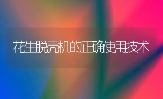 花生脱壳机的正确使用技术 | 养殖技术大全