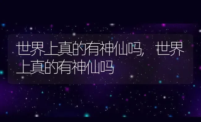 世界上真的有神仙吗,世界上真的有神仙吗 | 养殖学堂