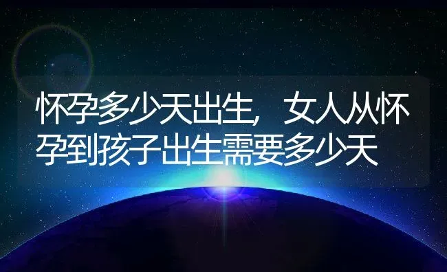 怀孕多少天出生,女人从怀孕到孩子出生需要多少天 | 养殖资料