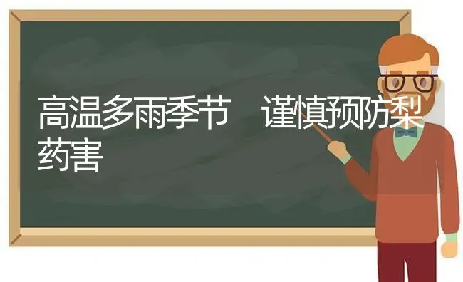 高温多雨季节 谨慎预防梨药害 | 养殖技术大全