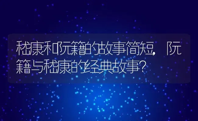 嵇康和阮籍的故事简短,阮籍与嵇康的经典故事？ | 养殖科普