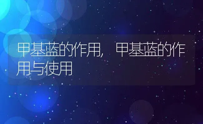 甲基蓝的作用,甲基蓝的作用与使用 | 养殖科普