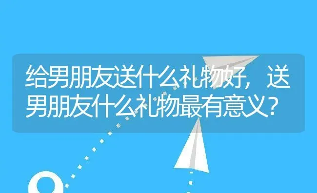 给男朋友送什么礼物好,送男朋友什么礼物最有意义？ | 养殖学堂